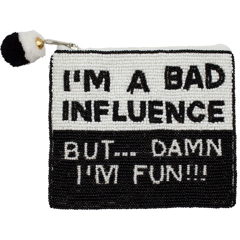 Bad Influence Beaded Pouch