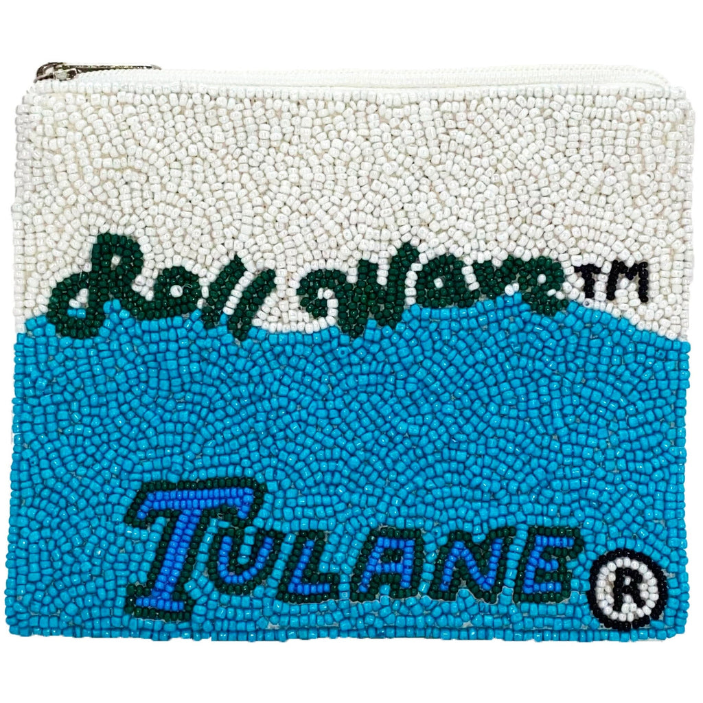 Roll Wave Beaded Coin Purse