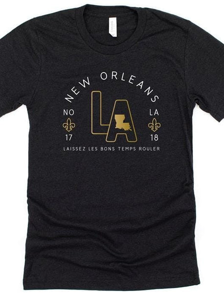 Simply New Orleans T-Shirt - Black & Gold