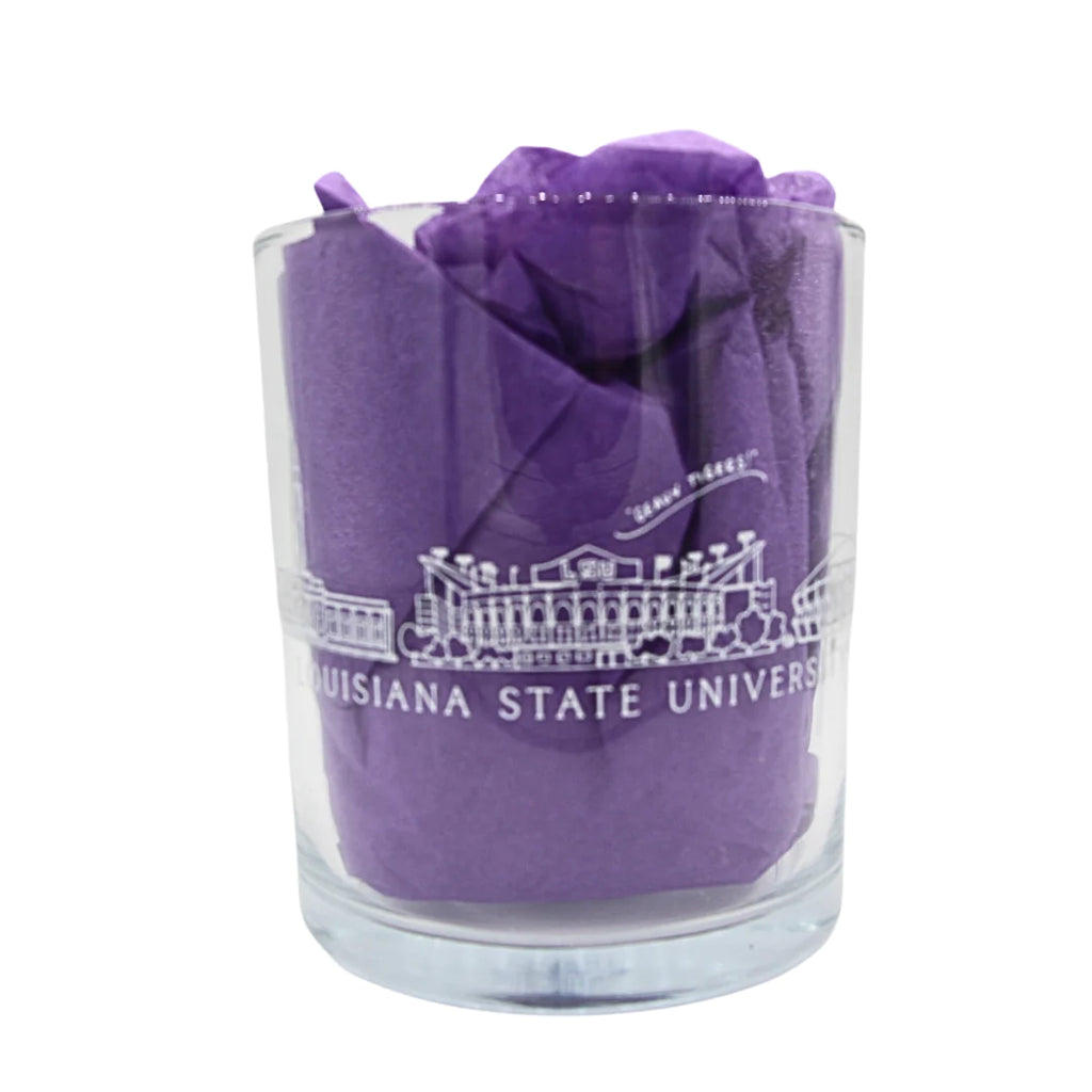 LSU Skyline Rocks Glass - Louisiana State University