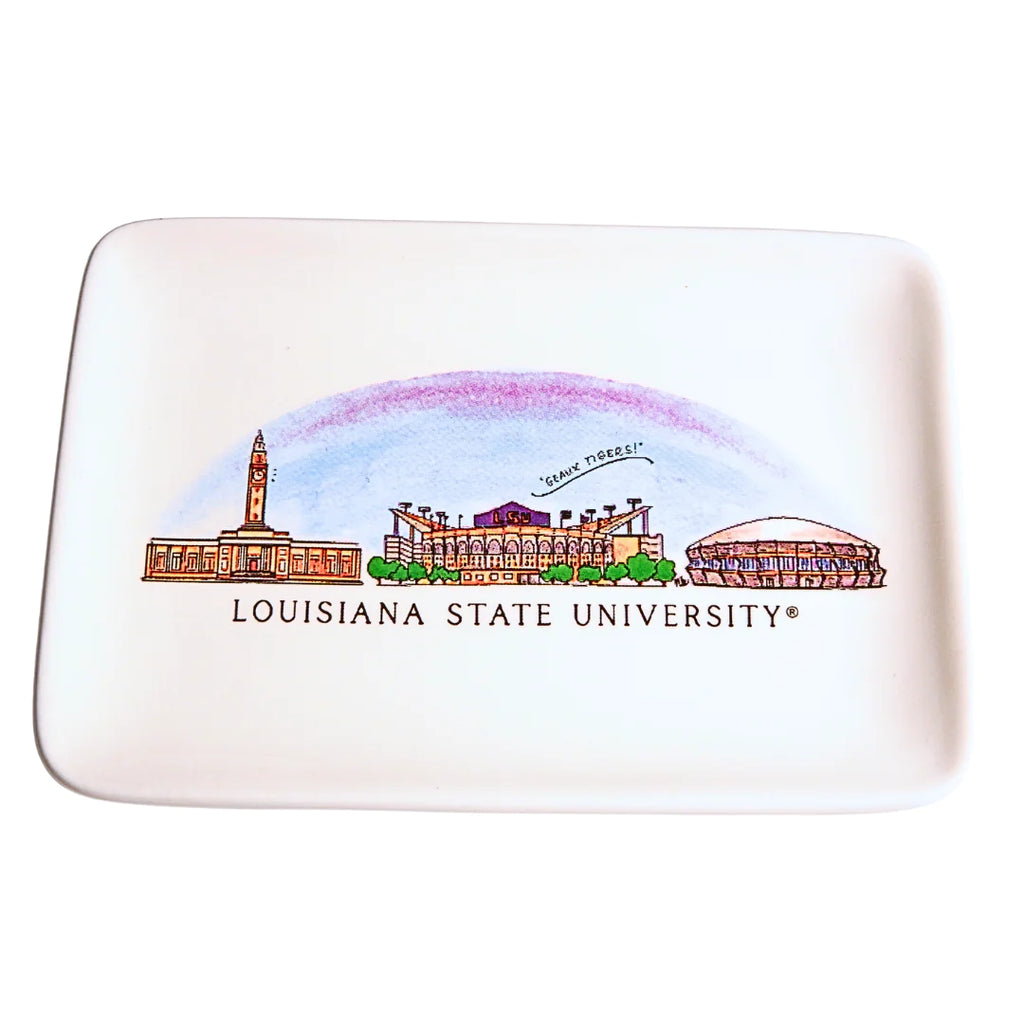 LSU Skyline Ceramic Trinket Tray