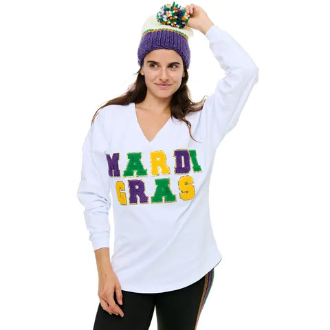 Ladies Mardi Gras Long Sleeve Shirt