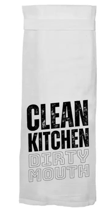 Clean Kitchen Dirty Mouth | Funny Kitchen Towels