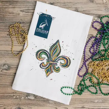 Mardi Gras Fleur De Lis Kitchen Towel