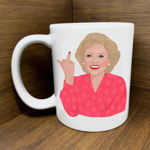 Betty White Finger Coffee Mug