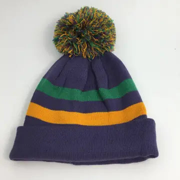 Purple Mardi Gras Beanie