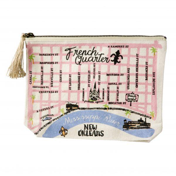 French Quarter Map Pouch
