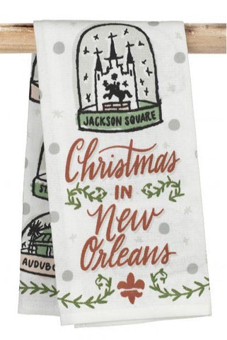 Christmas In New Orleans Kitchen Towel