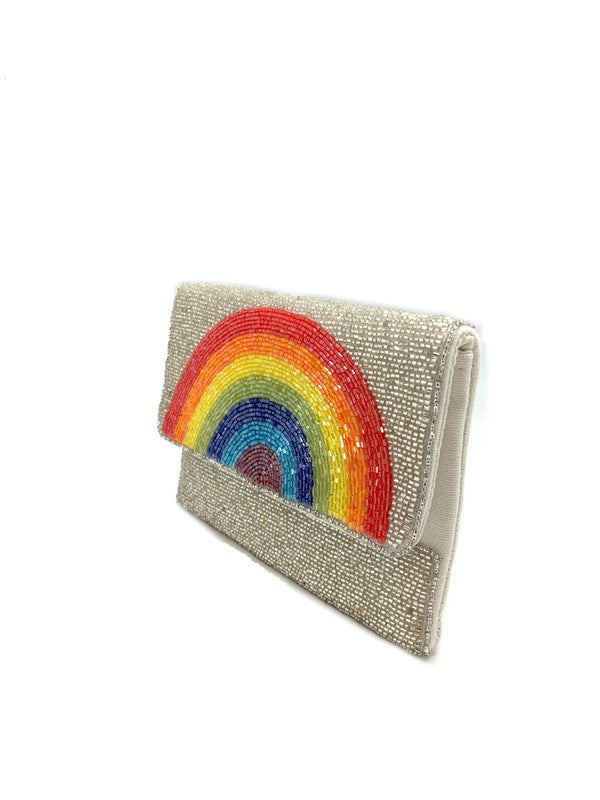 Beaded Rainbow Clutch Purse  New Orleans Graphic Fashion Tees and Gifts