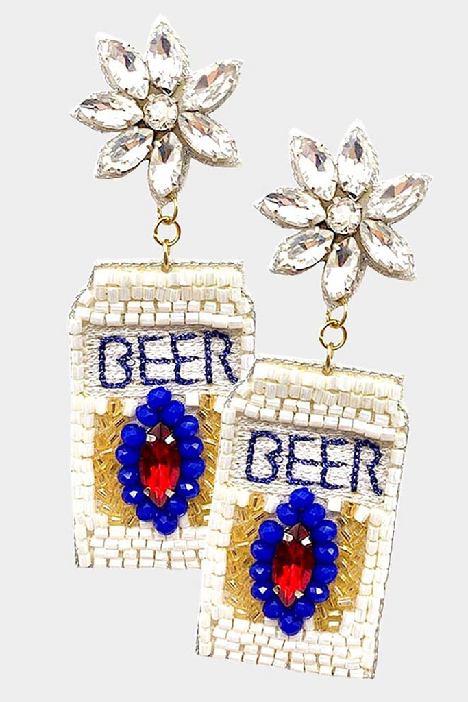 Beaded Beer Earrings