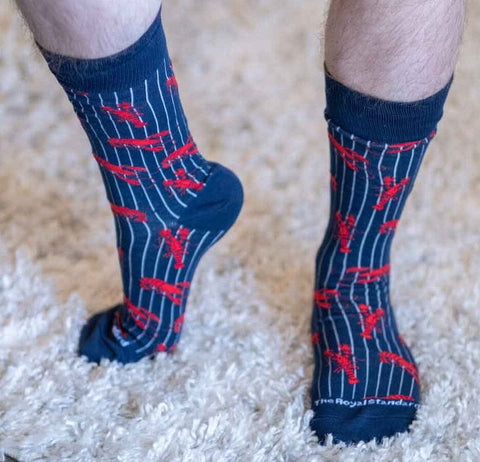 Men's Navy Crawfish Socks