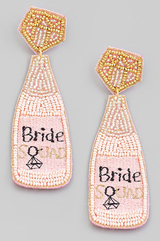 Pink Diamond Bride Squad Earrings
