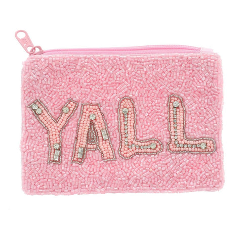 Y'all Beaded Pouch