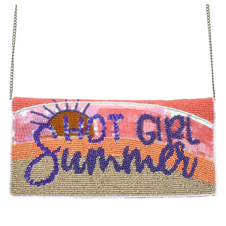 Hot Girl Summer Beaded Clutch