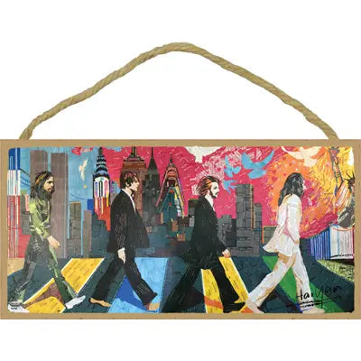 The Beatles Abbey Road Wood Plaque