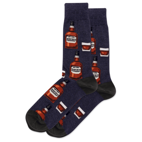 Men's Bourbon Crew Socks - Navy