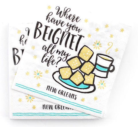 Cocktail Napkins – Where Have You Beignet