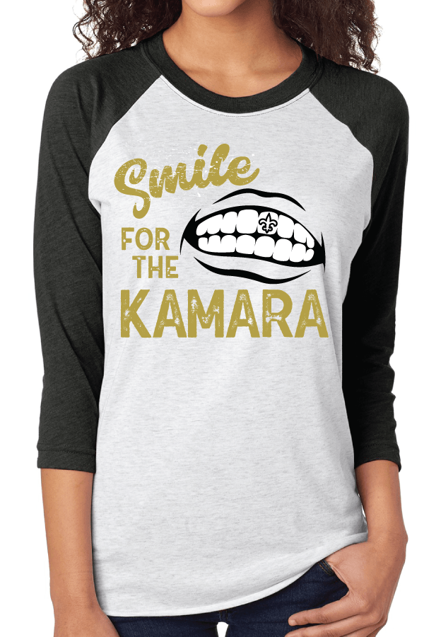 Smile for the Kamara Baseball Tee