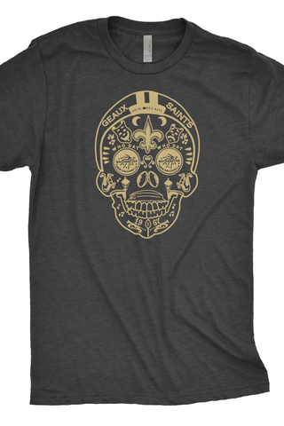 New Orleans Saints Skull T-Shirt