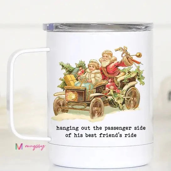 Passenger Side Hip Hop Funny Christmas Travel Cup