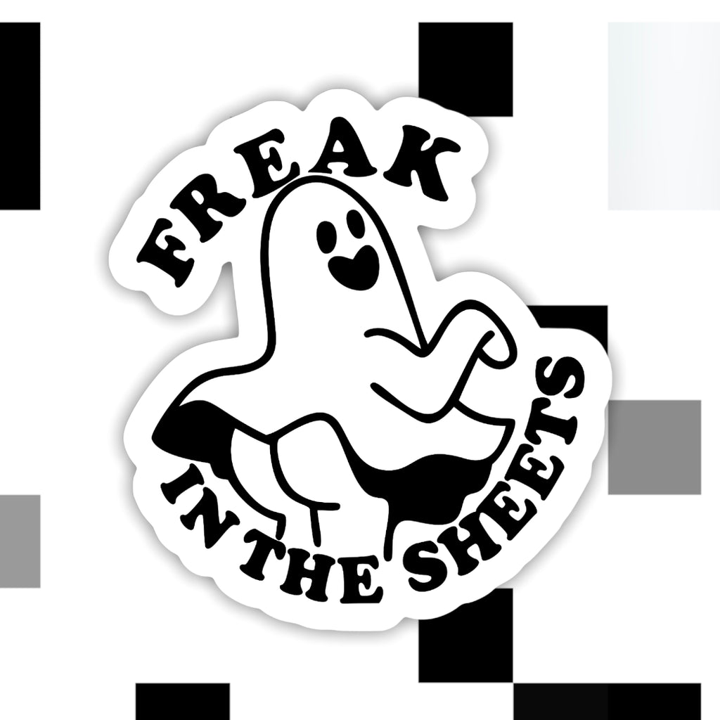 Ghost Freak in the Sheets Sticker