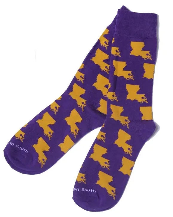 Louisiana State Purple Socks