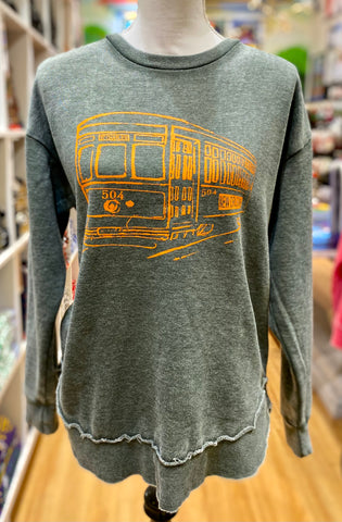 St. Charles Streetcar Sweatshirt Poncho
