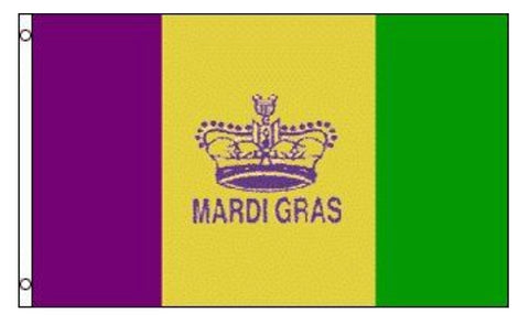 Mardi Gras Crown Flag