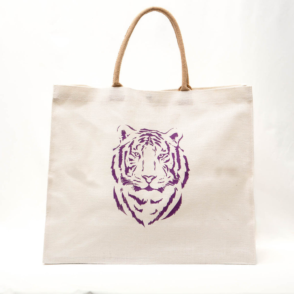 Oversized Purple Easy Tiger Carryall Tote