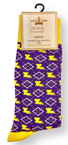 Men's Louisiana Pride Purple Socks