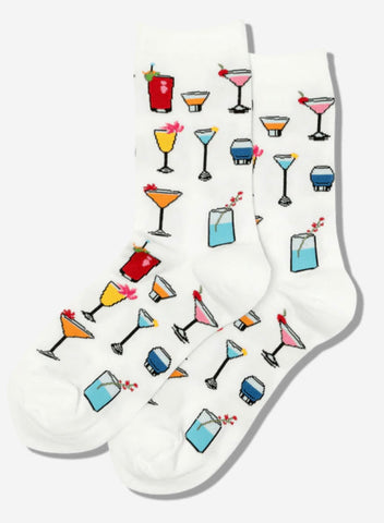 Women’s Cocktail Socks - White'