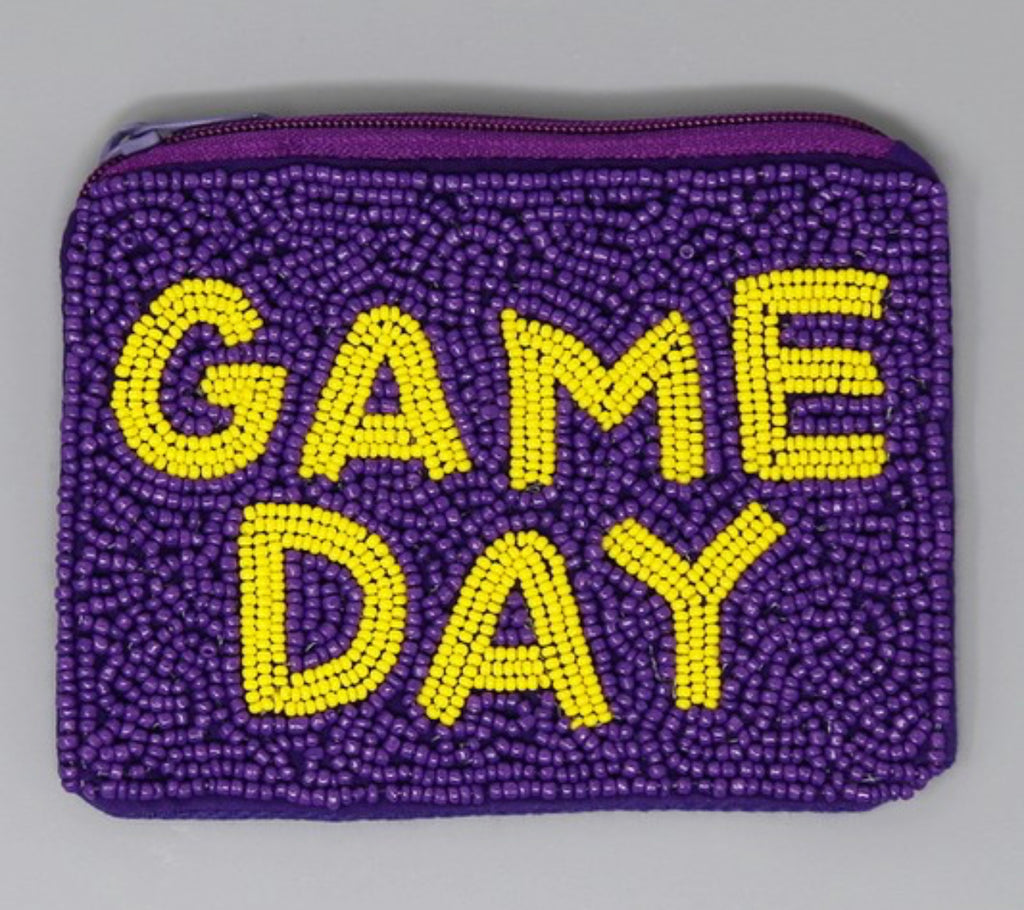 LSU Game Day Beaded Pouch