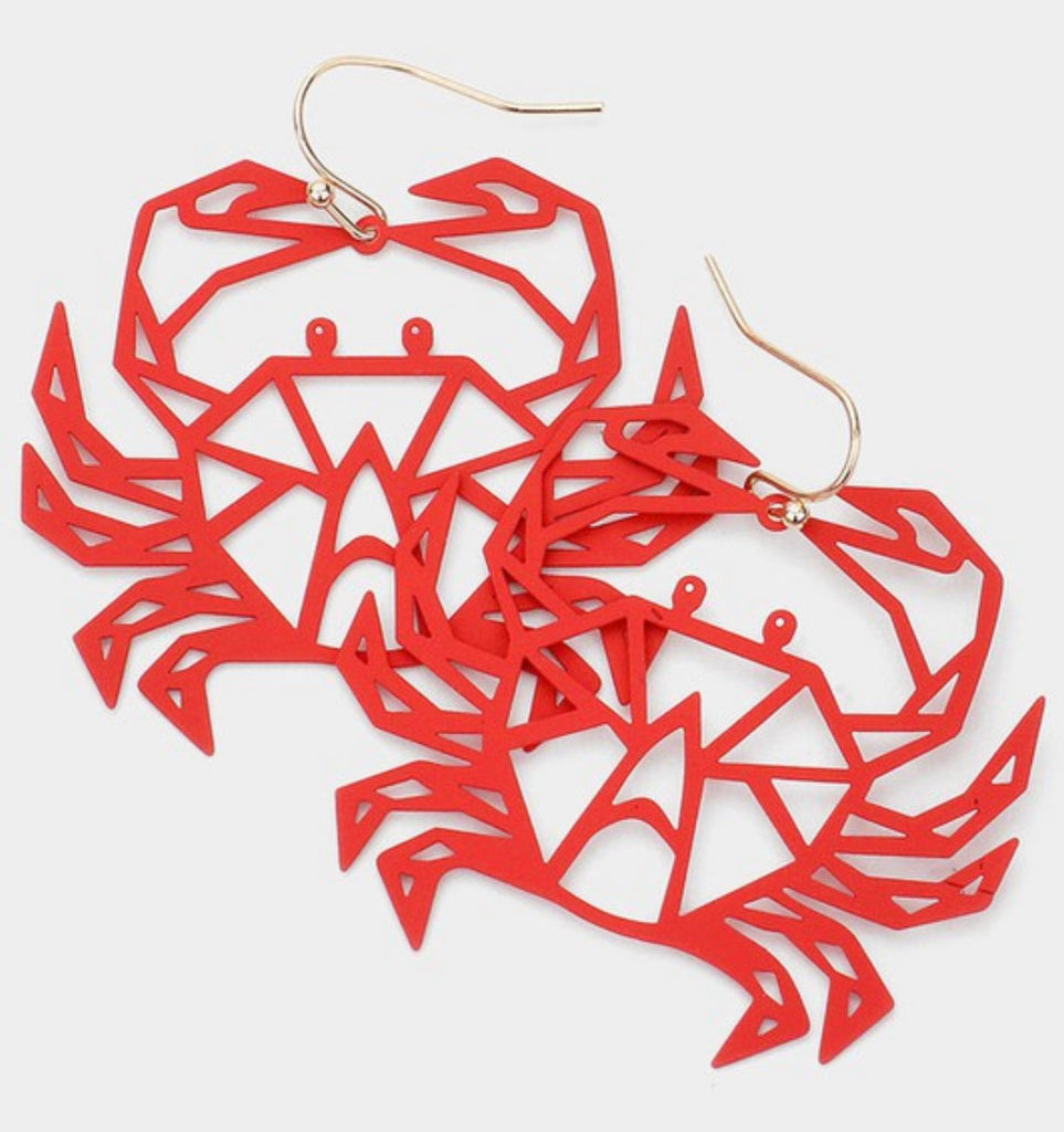 Earrings Metal Crabs