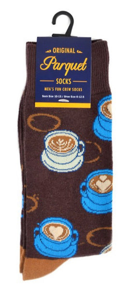 Mens Coffee Socks, Dark Brown