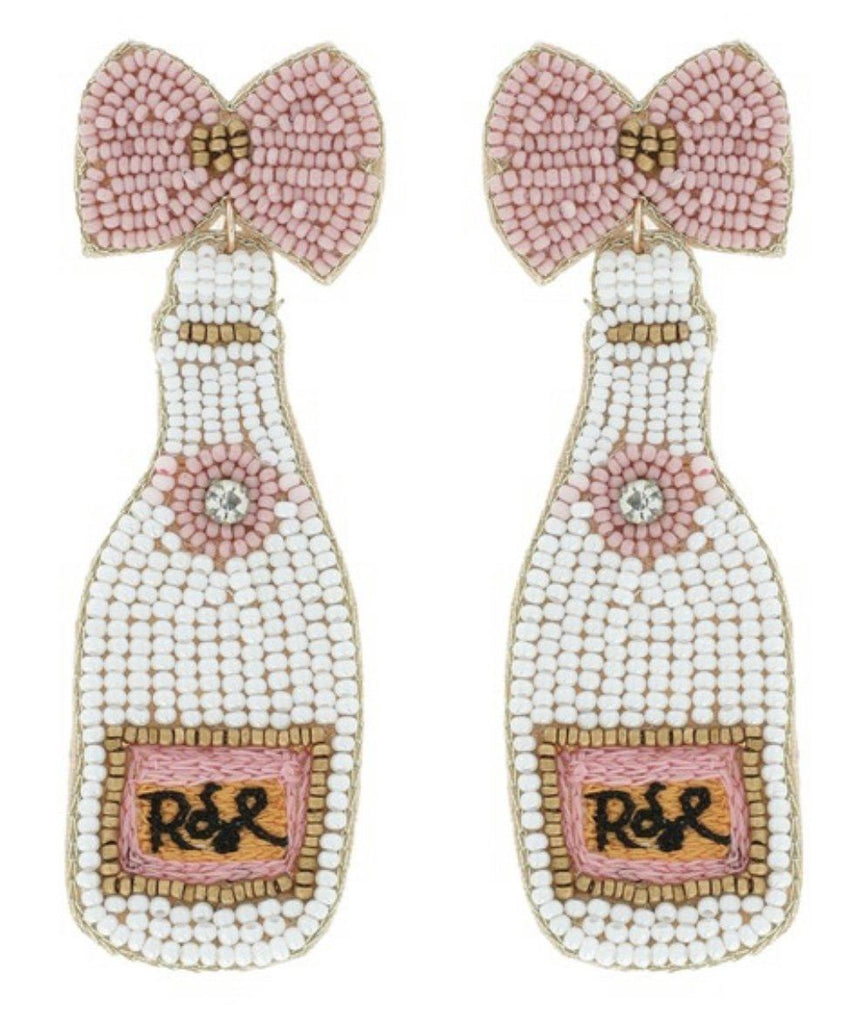 Rose Earrings Pink