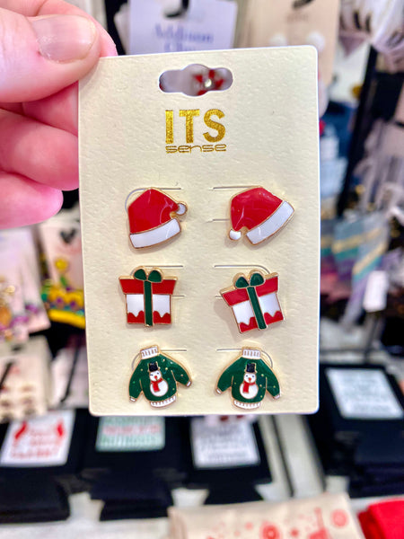 Christmas Gift Stud Earrings Set