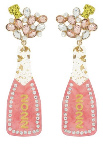 2022 New Year Pink Celebration Earrings