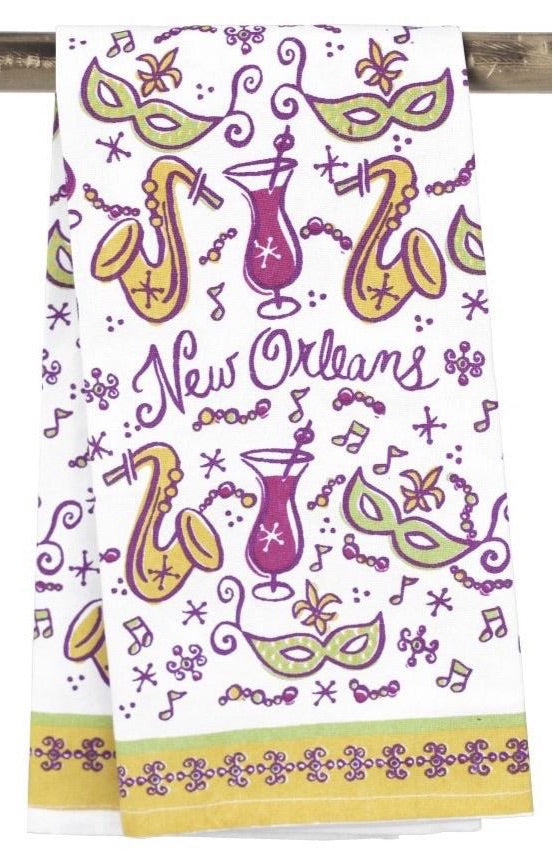 New Orleans Icons and Hurricanes Kitchen Towel