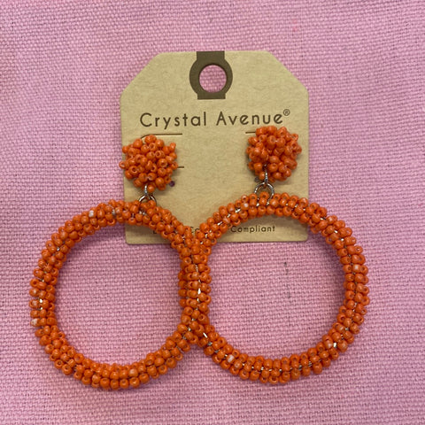 Coral Front Facing Hoops
