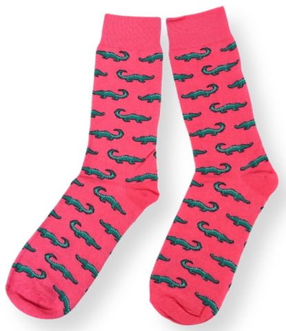 Hot Pink Alligator Socks