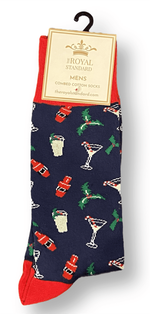 Men’s  Christmas Martini Cocktail Socks