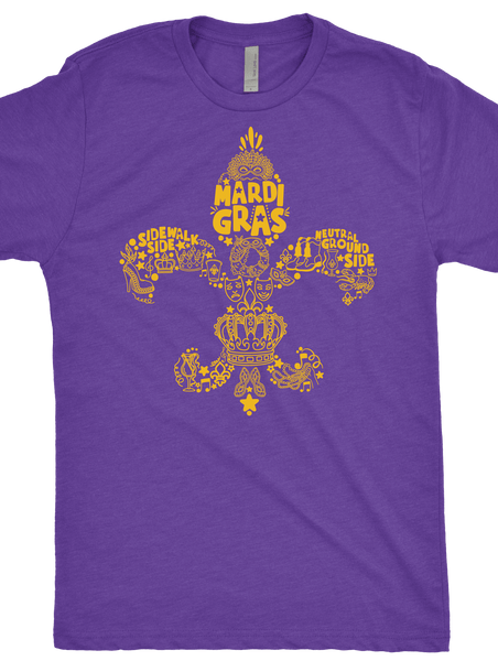 Mardi Gras Fleur de Lis T-Shirt