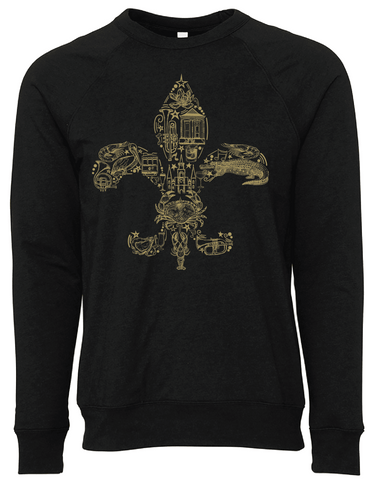 Fleur de Louisiana Unisex Sponge Fleece Crewneck Sweatshirt